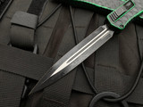 Heretic Knives Cleric II D/E Breakthrough Green Aluminum Body w/ Stainless Steel Black Bubble Inlay and Magnacut Black Blade (4.25”) H020-14A-BRKGRN