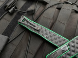 Heretic Knives Cleric II D/E Breakthrough Green Aluminum Body w/ Stainless Steel Black Bubble Inlay and Magnacut Black Blade (4.25”) H020-14A-BRKGRN