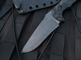 Toor Knives Mullet Fixed Blade Ebony Wood Handles w/ Black Plain Edge Blade (4”)