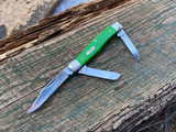 Case Knives Brilliant Green Bone Smooth Medium Stockman 52821