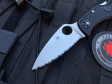Spyderco Leafjumper Black FRN Scales w/ Satin Finished Full Serrated Blade (3.09”) C262SBK