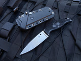 Spyderco Enuff Fixed Blade Black FRN Scales w/ Satin Finished Plain Edge Blade (3.93”) FB31PBK2