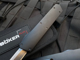 Boker Plus Kwaiken Auto OTF Black Aluminum Body w/ Satin Plain Edge Blade (3.19”) 06EX551