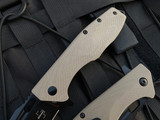 Boker Plus Caracal Flipper Tan G10 Scales w/ D2 Black Plain Edge Blade (3.43”) 01BO759