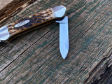 Case Knives Amber Bone Peach Seed Jig Canoe 00263