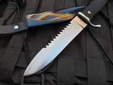 Boker German Scout Knife Fixed Blade Black Synthetic Handle w/ Top Serrated Single Edge Blade (5.51”) 02HY001