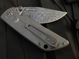 Boker M4 Sherman Brown Burlap Micarta Body w/ Sherman Tank Ladder Damascus Plain Edge Blade (3.03”) 110662DAM