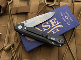 Case Knives Kinzua Flipper Spearpoint Black Milled Anodized Body w/ S35VN Stonewashed Plain Edge Blade (3.4”) 64688