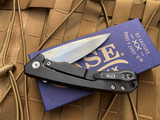Case Knives Marilla Flipper Black G10 Inlaid Aluminum Body w/ S35VN Stonewashed Plain Edge Blade (3.4”) 25880