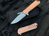 Boker Plus Kihoon Assisted Flipper Copper Scales w/ Stonewashed Plain Edge Blade (3.35”) 01BO165