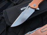 Boker Plus Kihoon Assisted Flipper Copper Scales w/ Stonewashed Plain Edge Blade (3.35”) 01BO165