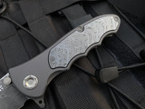 Boker Leopard-Damast III Collection Folder Damascus Inlaid Aluminum Body w/ Matching Leopard Tank Damascus Plain Edge Blade (3.82”) 110237DAM