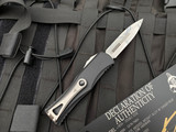 Marfione Custom Hera D/E Black Aluminum Body w/ Two-Tone Hardware and Rubbed Satin Blade (3.08”)
