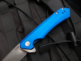 Case Knives Kinzua Flipper Tanto Blue Aluminum Body w/ S35VN Stonewashed Plain Edge Blade (3.4”) 64663