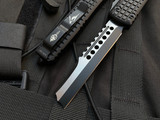 Microtech Ultratech Hellhound Razor Tactical Black Frag Body w/ Black Plain Edge Blade (3.46”) 119R-1TFRS