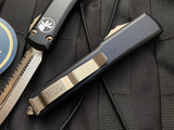 Microtech Ultratech D/E Black Aluminum Body w/ Bronzed Full Serrated Blade (3.4”) 122-15