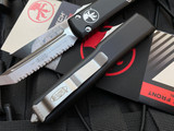 Microtech Ultratech T/E Black Aluminum Body w/ Satin Full Serrated Blade (3.4”) 123-6