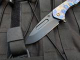 Medford Prae Slim Flipper “Solar Flare” Pattern Body w/ Bronzed Spring Side, Bronzed Hardware, and Black PVD Plain Edge Blade (3.25”) MKF208SPD-03A1-TFCP-Q4