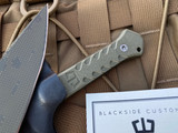 Blackside Customs Fedele X Fixed Blade OD Green G10 Scales w/ OD Green Digicam Plain Edge Blade (4.25”)