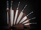 William Henry KULTRO PRO CHEF Knife set with stand and Leather roll