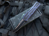 Heretic Knives Colossus S/E Purple Breakthrough Aluminum Body w/ Battleworn Black Plain Edge Blade (3.5”) H039-14A-BRKPU