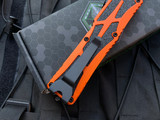 Heretic Knives Colossus S/E Orange Aluminum Body w/ Black Plain Edge Blade (3.5”) H039-10A-ORG