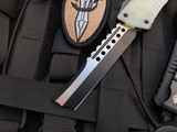 Microtech Combat Troodon Hellhound Razor Jade G10 Topped Body w/ Two Tone Black Plain Edge Blade (3.8”) 219R-1GTJGS