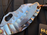 Homer Zhu Custom Hero Back Lock Folder Sculpted Titanium Light Anodized Body w/ Hand Rubbed Satin Sculpted Plain Edge Blade (3.58”) #144