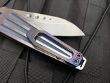 Medford Nosferatu Flipper Bead Blast Blue/Faced Flats Titanium Body w/ Flamed Hardware and S35VN Tumbled Plain Edge Blade (3.5”)