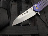 Medford Nosferatu Flipper Violet Titanium Body w/ Bronzed Hardware, Bead Blast Violet/Bronzed Clip, and S35VN Tumbled Plain Edge Blade (3.5”)