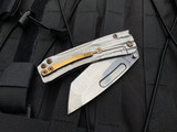 Medford Slim Midi Folder Silver Barked Body w/ Bronzed Hardware and S45VN Tumbled Plain Edge Blade (3.25”)