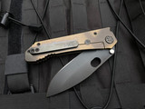 Medford 187DP Folder Bronzed “Lion’s Head” Body and PVD Hardware w/ PVD D2 Plain Edge Blade (3.75”)