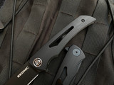 Eikonic Aperture Flipper Black G10 Scales w/ D2 Plain Edge Blade (3.14”) 550BB