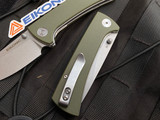 Eikonic RCK9 Folder OD Green G10 Scales w/ D2 Plain Edge (2.9”) 100SGN