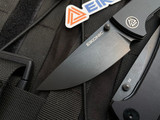 Eikonic RCK9 Folder Black G10 Scales w/ D2 Plain Edge (2.9”) 100BB