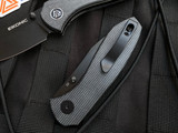Eikonic Kasador Folder Black Micarta Scales w/ D2 Plain Edge Blade (2.74”) 331BB