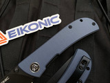 Eikonic Fairwind Folder Steel Blue G10 Scales w/ D2 Black Plain Edge (2.72”) 220BBY