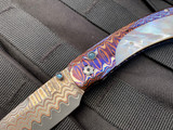 William Henry B12 'Avalanche' Custom Folder WH ‘Wave’ Mokume Body w/ MOP Inlay and ‘Copper Wave’ Damascus Plain Edge Blade (3.06”)