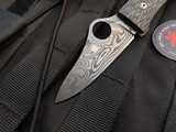 Spyderco SpyOpera Sprint Run Carbon Fiber Body w/ LionSteel Thor Damasteel Plain Edge Blade (2.9”) C255CFPD