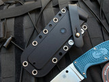 Spyderco Enuff 2 Fixed Blade Blue FRN Scales w/ K390 Satin Finished Plain Edge Blade (3.95") FB31BL2K390