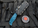 Spyderco Enuff 2 Fixed Blade Blue FRN Scales w/ K390 Satin Finished Plain Edge Blade (3.95") FB31BL2K390