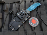 Spyderco Enuff 2 Fixed Blade Blue FRN Scales w/ K390 Satin Finished Plain Edge Blade (3.95") FB31BL2K390
