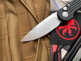 Microtech LUDT Auto Folder Black Aluminum Body w/ Stonewashed Plain Edge Blade (3.42") 135-10