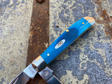 Case Knives Mini Trapper Caribean Blue Bone Saw Cut Jig 25593
