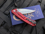 Case Knives Marilla Folder Red Aluminum Body w/ Black G10 Inlays and S35VN Stonewashed Drop Point Plain Edge Blade (3.4") 25881