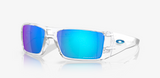 Oakley Heliostat Sunglasses Prizm Sapphire Polarized Lenses, Clear Frame OO9231-0761