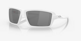 Oakley Cables Sunglasses Prizm Black Polarized Lenses, Matte White Frame