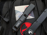 Microtech Ultratech D/E Black Tactical Aluminum Body w/ Black Plain Edge Blade (3.4") 122-1T