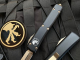 Microtech Ultratech Spartan Black Aluminum Body w/ Bronzed Plain Edge Blade (3.4") 223-13