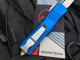 Microtech Combat Troodon S/E Blue Aluminum Body w/ Stonewashed Plain Edge Blade (3.82") 143-10BL